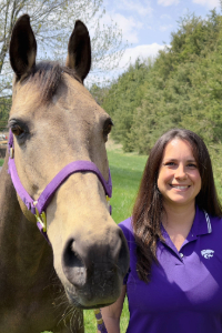 Cassandra Olds with her horse Tell