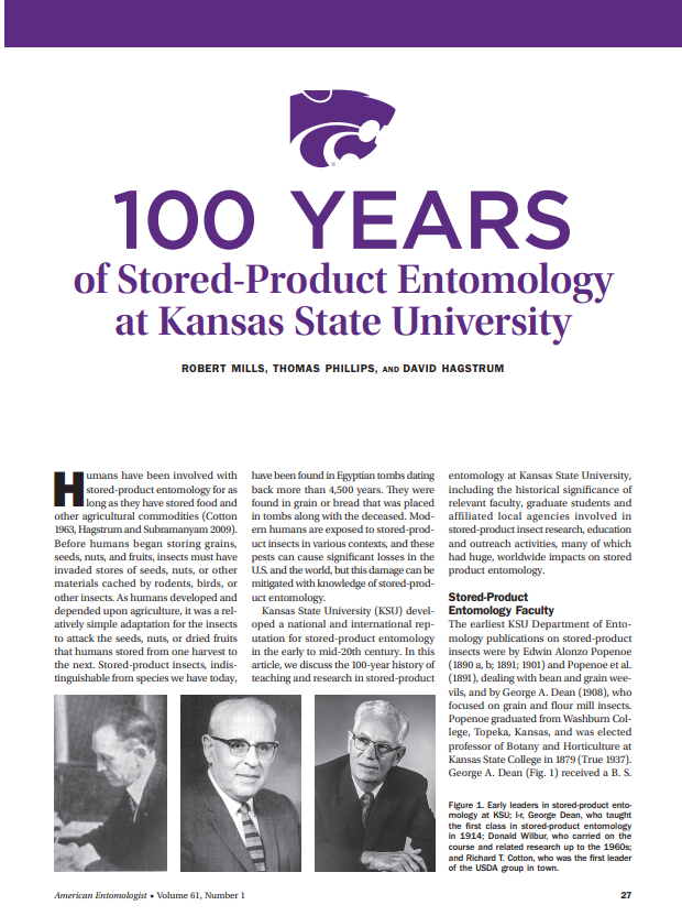100 years of stored-product entomology